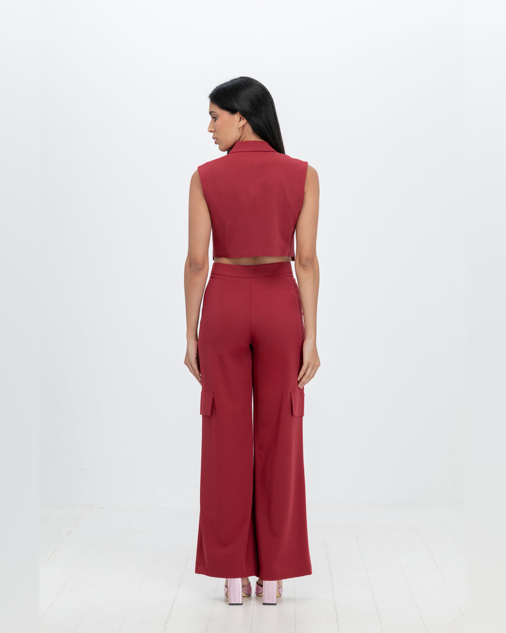 Trousers 15-5794 in Rojo Vino, back