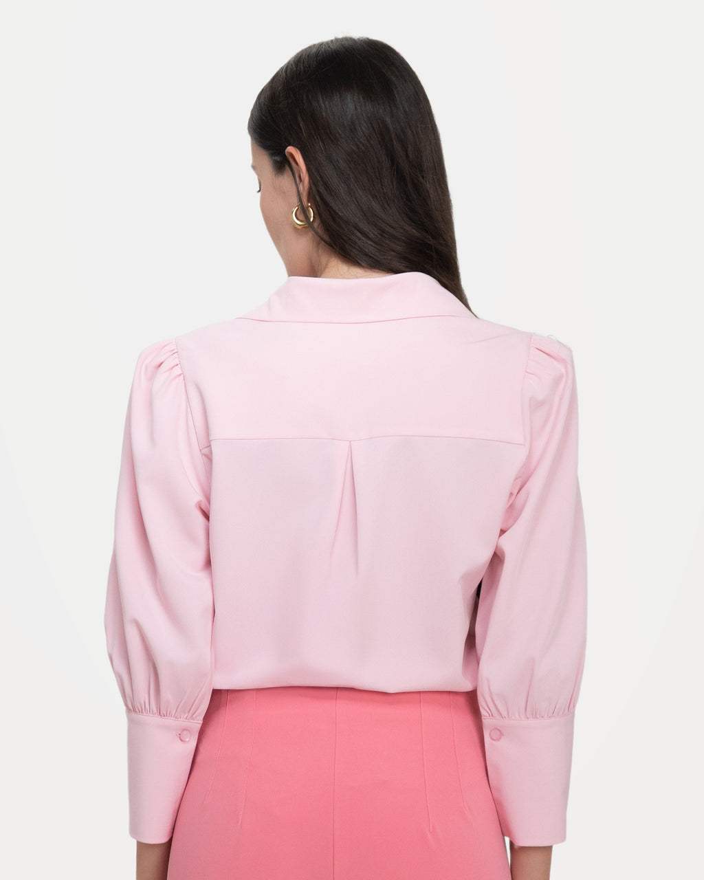 Blouse 15-5577 in Rosa Cameo, back close-up
