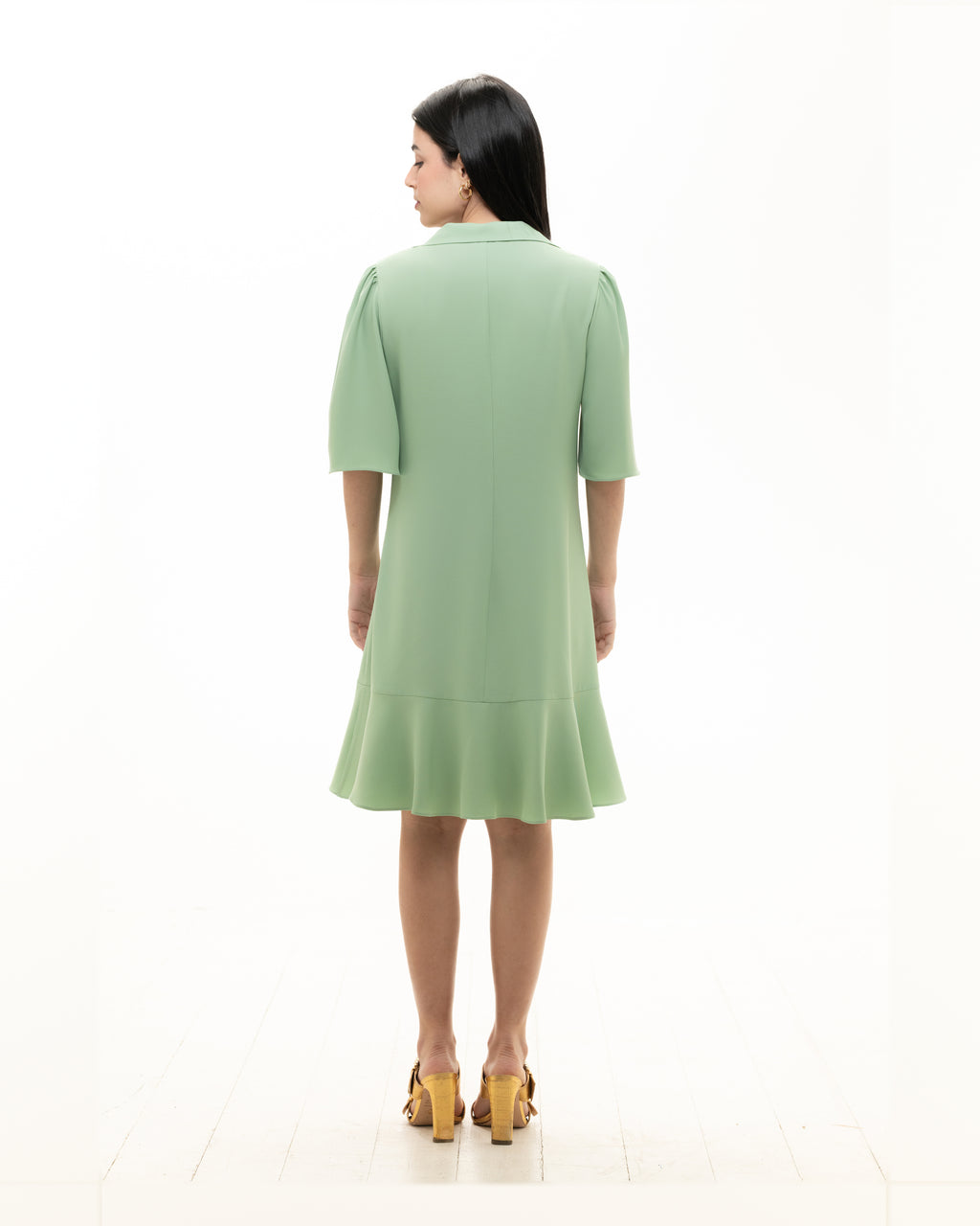 Dress 15-6020 in Verde, back