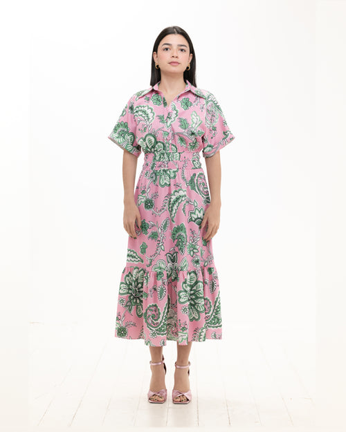 Dress 15-6034 in Verde Esmeralda, front