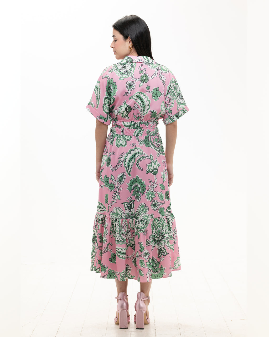 Dress 15-6034 in Verde Esmeralda, back