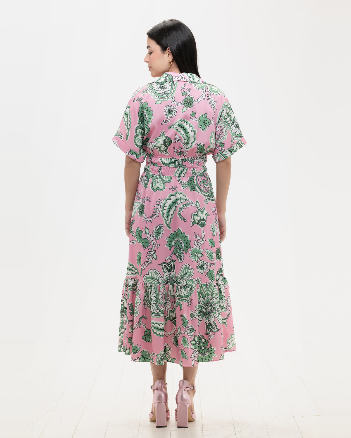 Dress 15-6034 in Verde Esmeralda, back